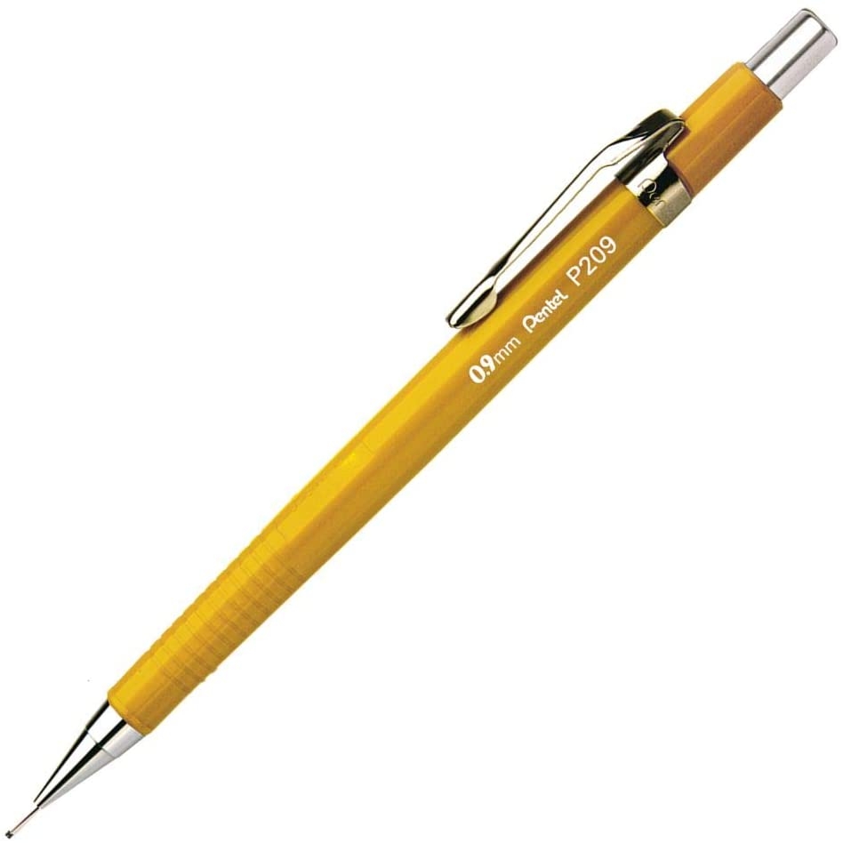 

Карандаш механический Pentel P209-G желтый корпус 0,9мм