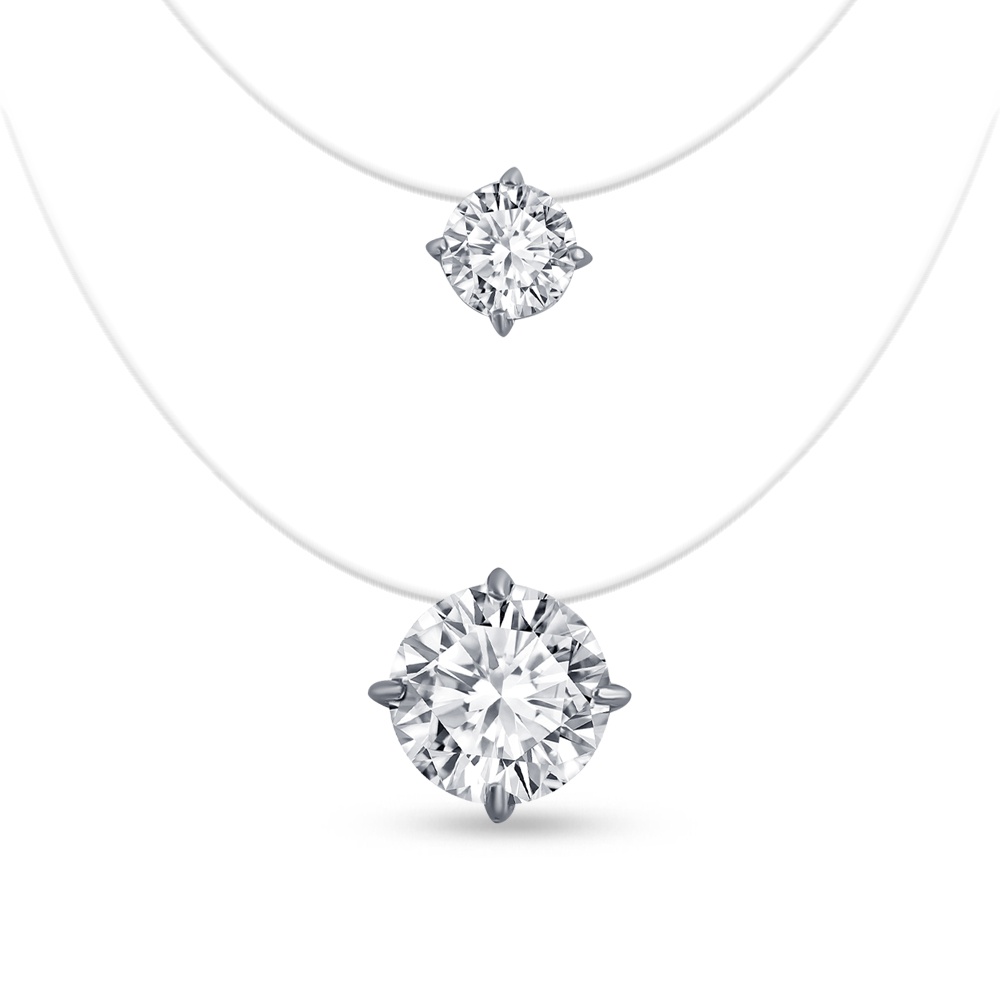 

Колье из серебра 38 см 585Gold 706000684, фианит, 706000684