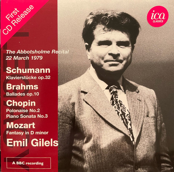 

Emil Gilels Staffordshire. 22 March 1979 (1 CD)