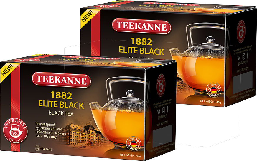 

Чай черный Teekane 1882 ELITE BLACK, 2 шт х 20 пак