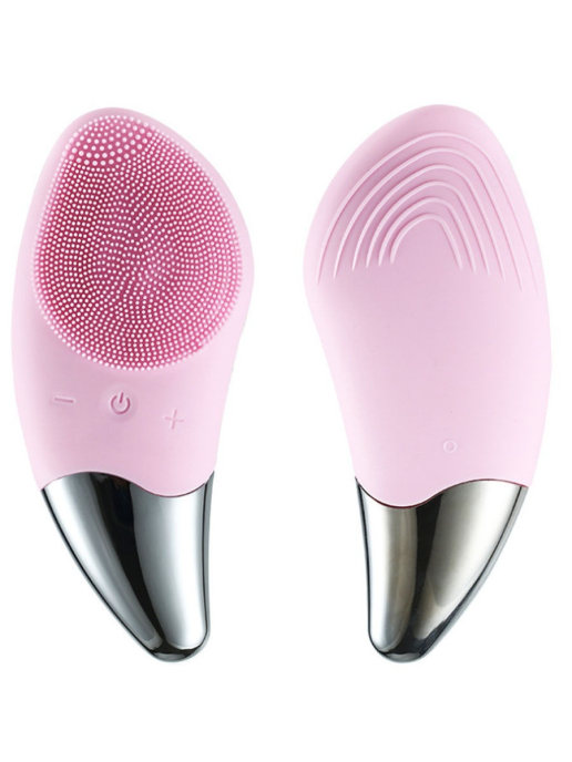 Прибор для ультразвуковой чистки лица Sonic Facial Brush розовый