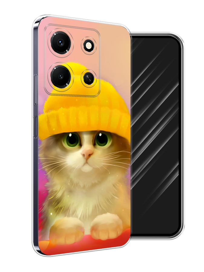 

Чехол Awog на Infinix Note 30i "Котенок в желтой шапке", Желтый, 3104350-2