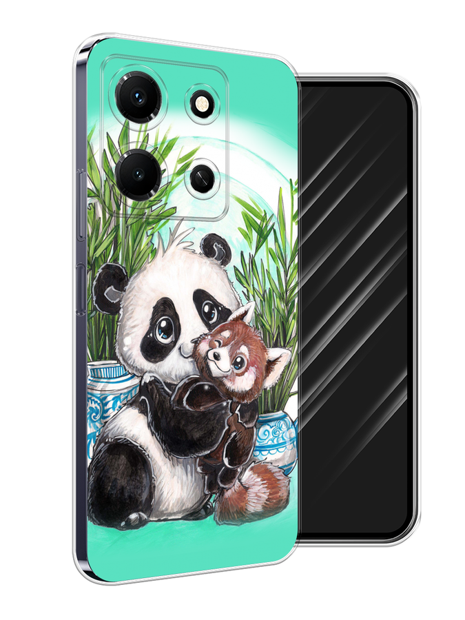 

Чехол Awog на Infinix Note 30i "Друзья зверята", Бирюзовый;белый;черный, 3104350-2
