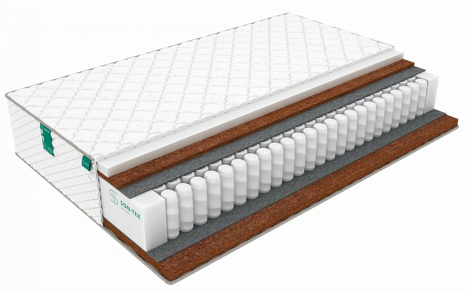 

Матрас Sleeptek PremiumBIG PenaStrong Hard 205х195, Белый, Premier BIG Foam Strong Cocos