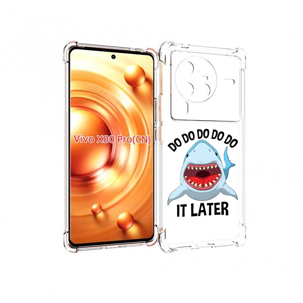 

Чехол MyPads Акула для Vivo X80 Pro, Прозрачный, Tocco
