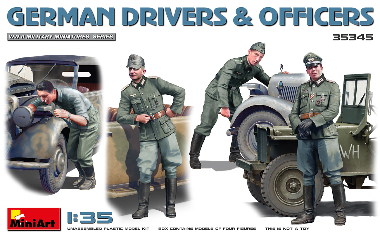 

Сборная модель MiniArt 1/35 Немецкие водители и офицеры 35345