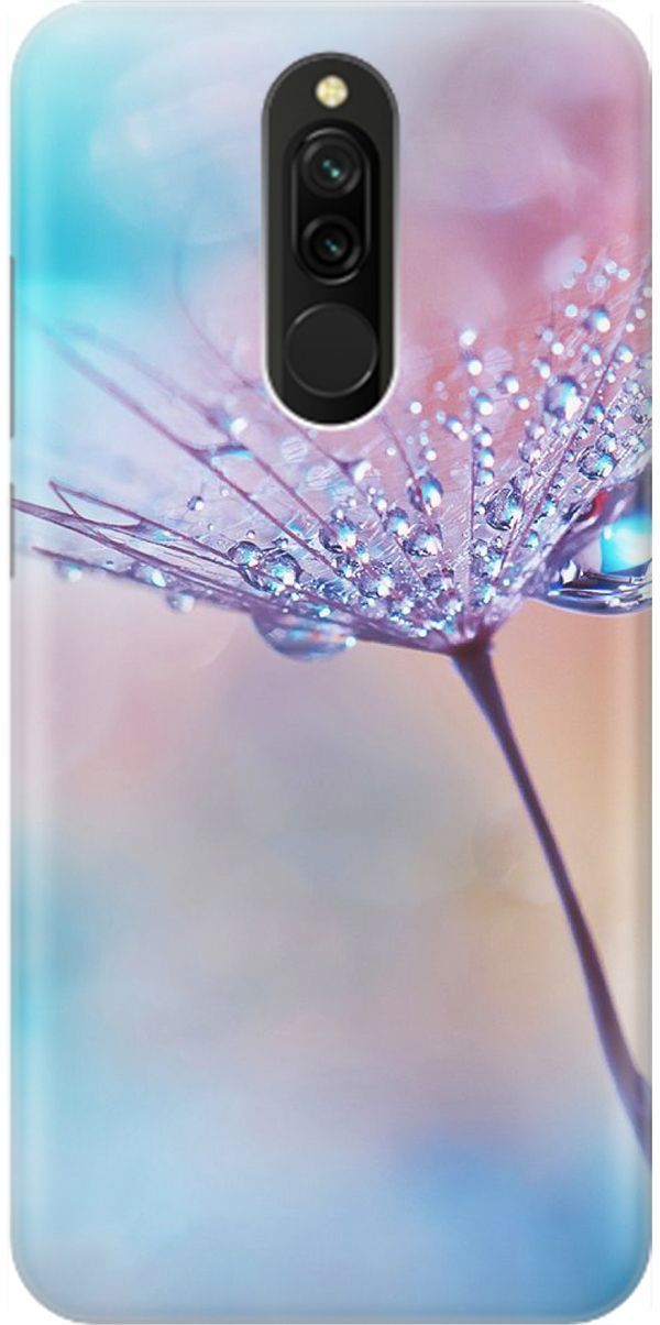 

Силиконовый чехол на Xiaomi Redmi 8 "Капелька на одуванчике", Голубой;розовый, 1611