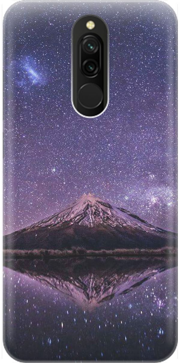 

Силиконовый чехол на Xiaomi Redmi 8 "Гора и звездное небо", Синий;фиолетовый, 1611