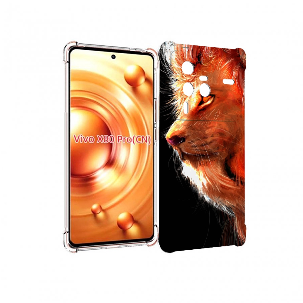 

Чехол MyPads Арт-рисунок-льва мужской для Vivo X80 Pro, Прозрачный, Tocco