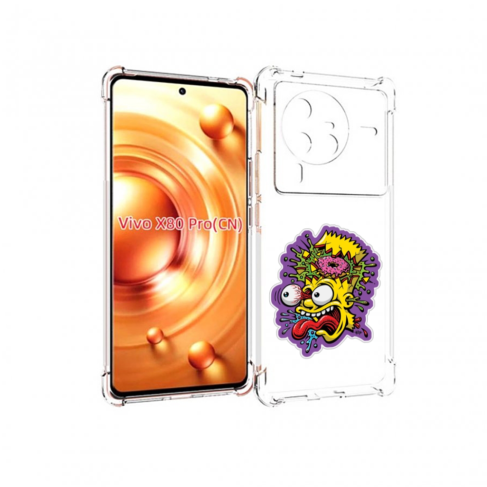 

Чехол MyPads Барт-Симпсон для Vivo X80 Pro, Прозрачный, Tocco