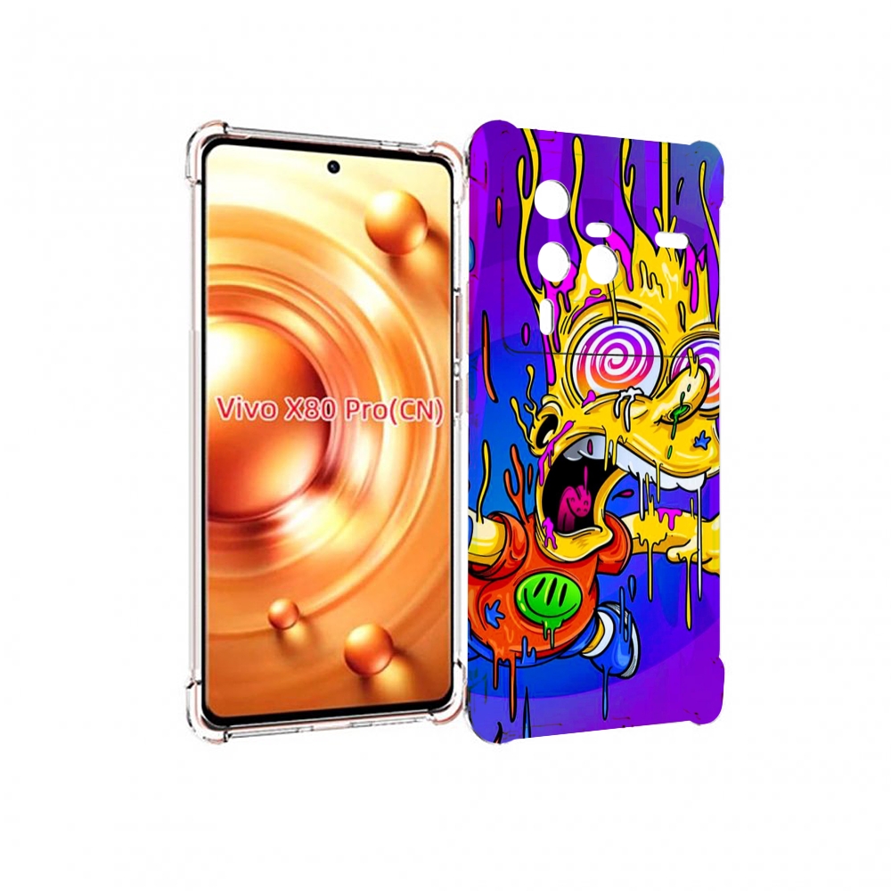 

Чехол MyPads Барт-арт-стрит для Vivo X80 Pro, Прозрачный, Tocco