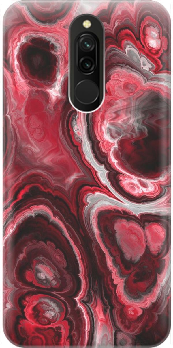 

Силиконовый чехол на Xiaomi Redmi 8 "Гранатовые краски", Красный, 1611