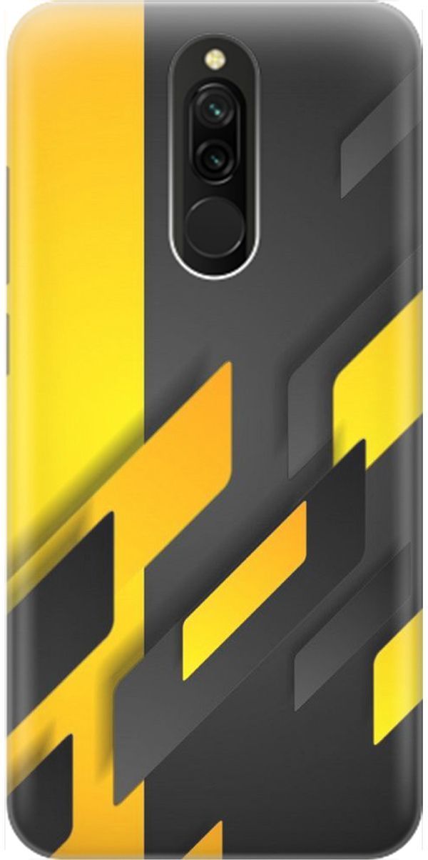 

Силиконовый чехол на Xiaomi Redmi 8 "Черно-желтая абстракция", Желтый;черный, 1611