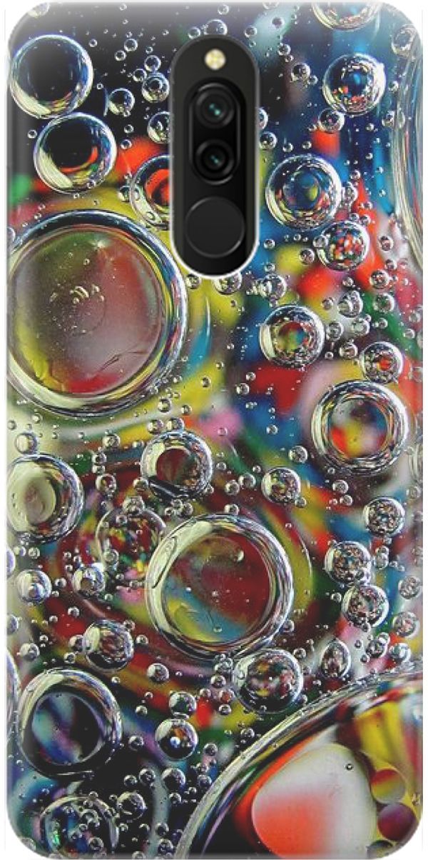 

Силиконовый чехол на Xiaomi Redmi 8 "Маленькие пузырьки", Желтый;красный, 1611
