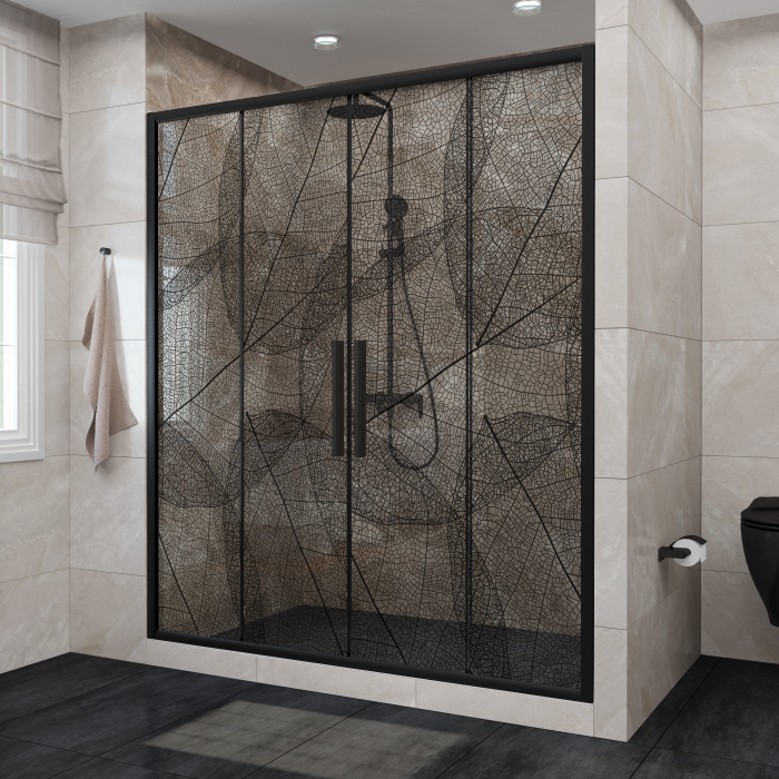 фото Душевая дверь deto fb2 190-210 black