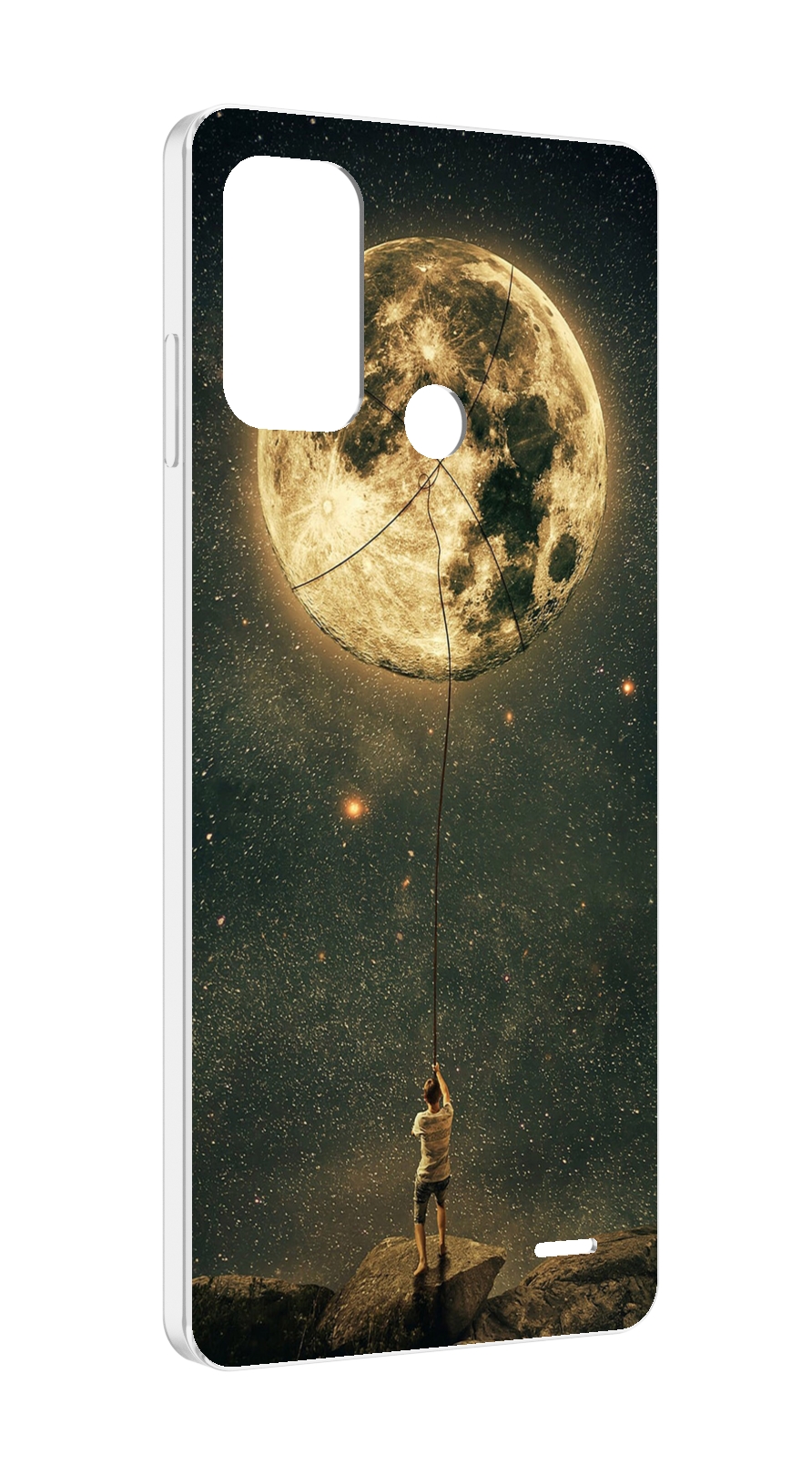 

Чехол MyPads Луна-светит для ZTE Blade A52, Прозрачный, Tocco