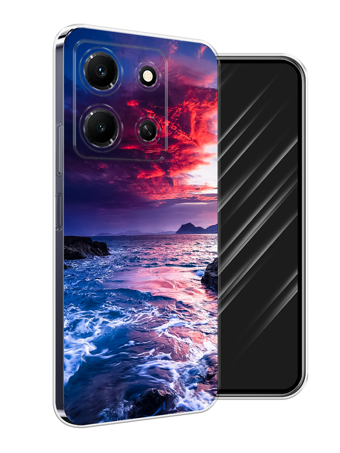 

Чехол Awog на Infinix Note 30i "Волны 1", Розовый;синий, 3104350-4