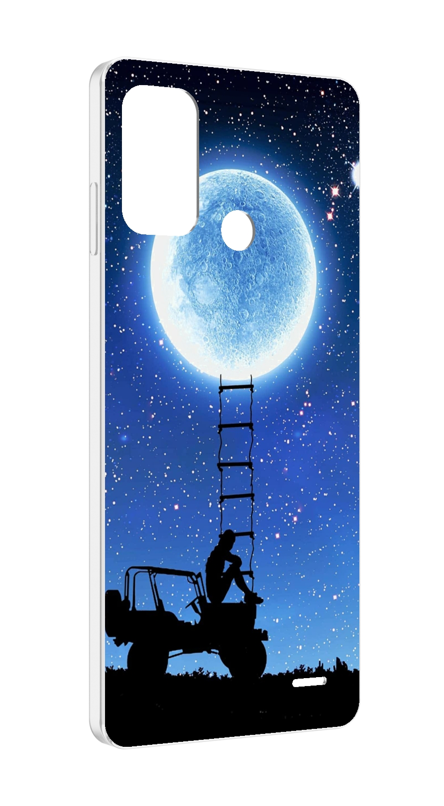 

Чехол MyPads Машина-на-лун для ZTE Blade A52, Прозрачный, Tocco