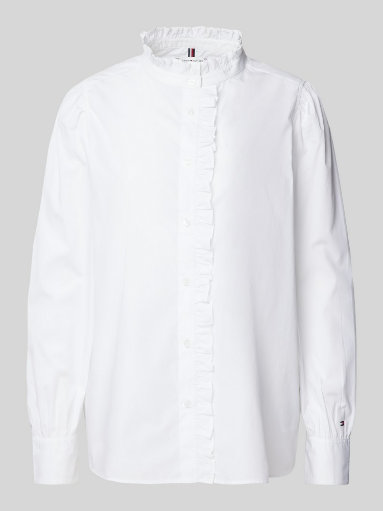 

Блуза женская Tommy Hilfiger WW0WW43529 белая 40 EU, Белый, WW0WW43529