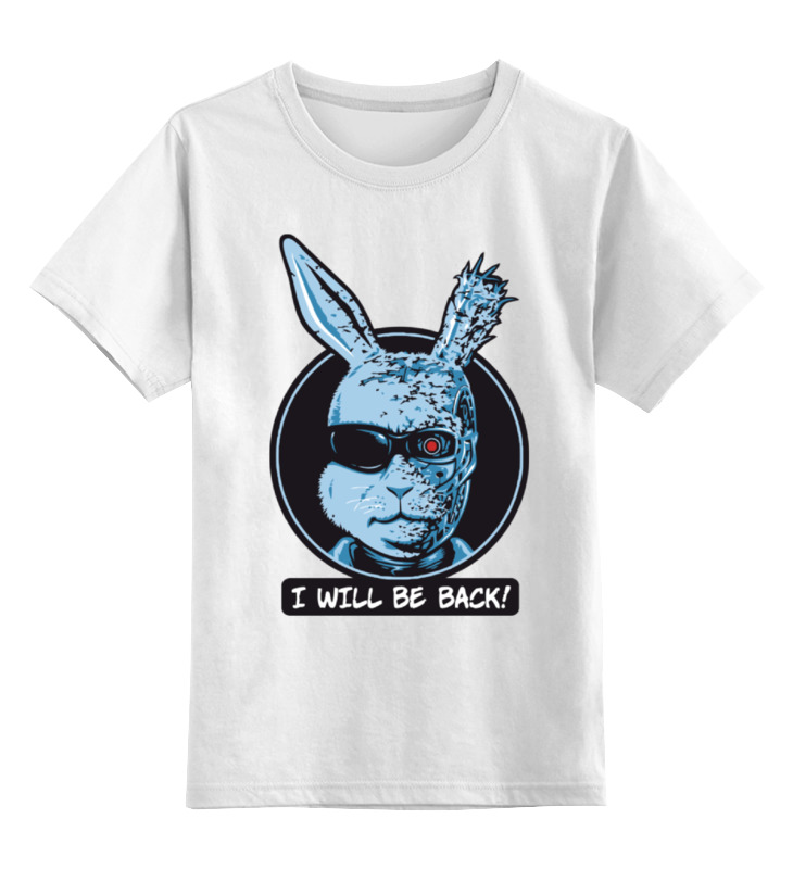 

Футболка детская Printio Зайчик терминатор цв. белый р. 164, Зайчик терминатор