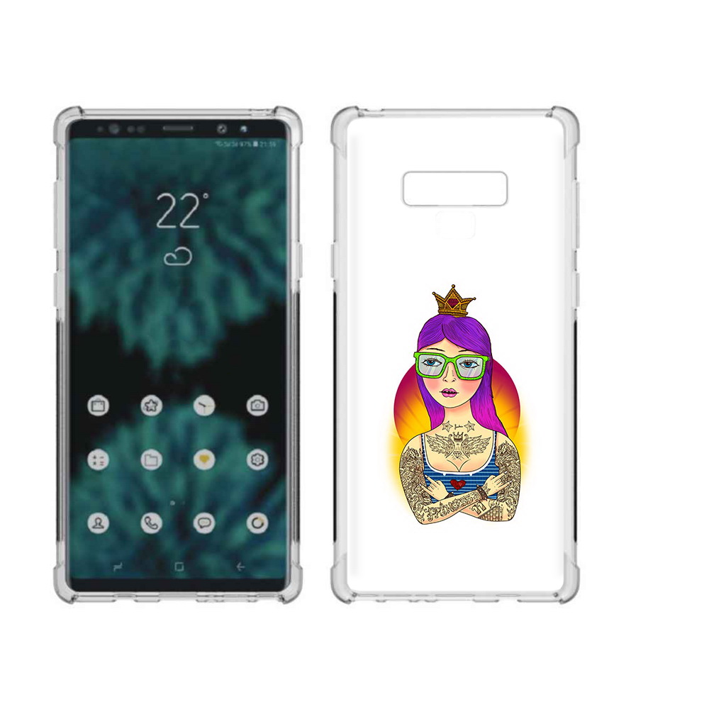 

Чехол MyPads Tocco для Samsung Galaxy Note 9 девушка в татуировках с короной, Прозрачный, Tocco