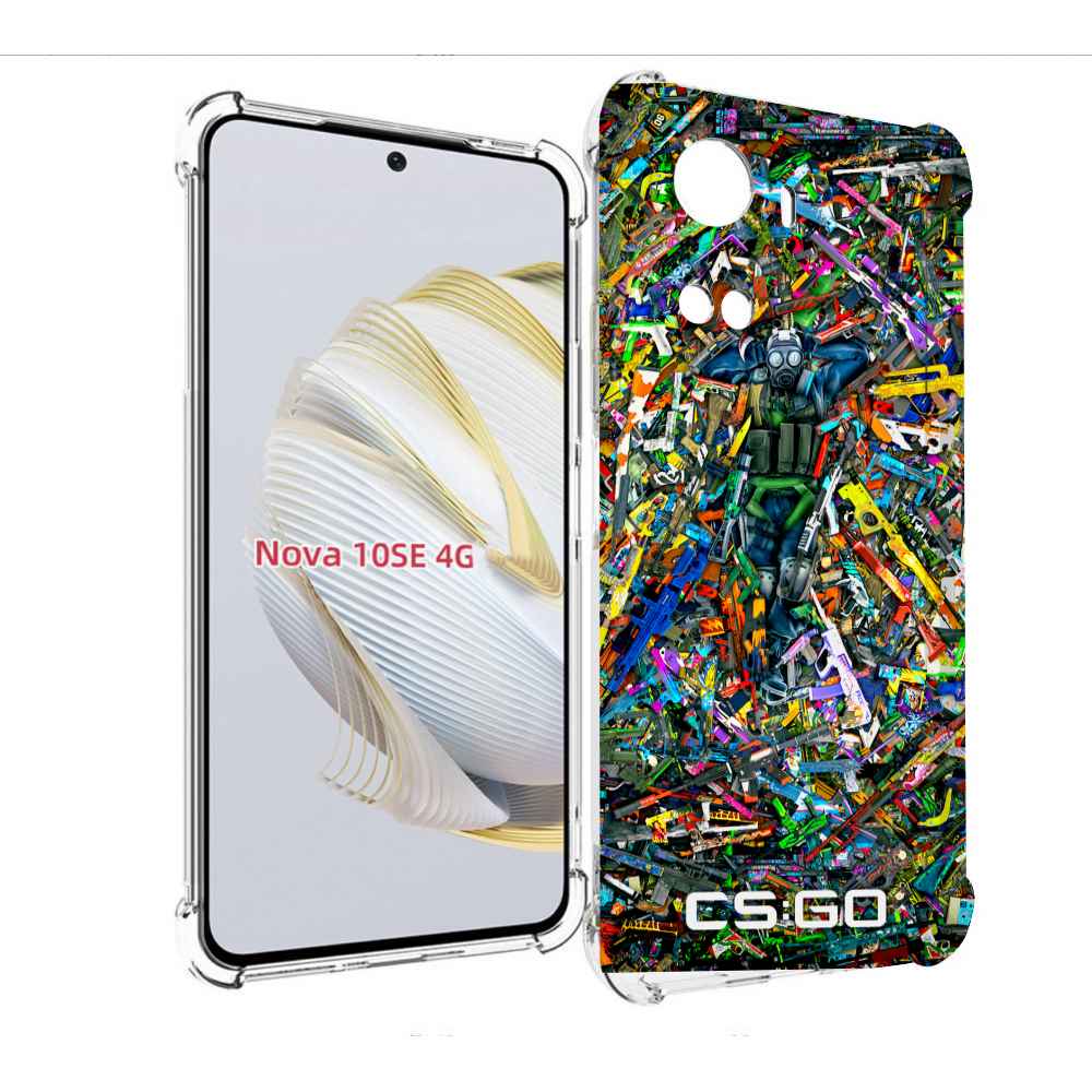 

Чехол MyPads CS GO guns skins мужской для Huawei Nova 10 SE, Прозрачный, Tocco