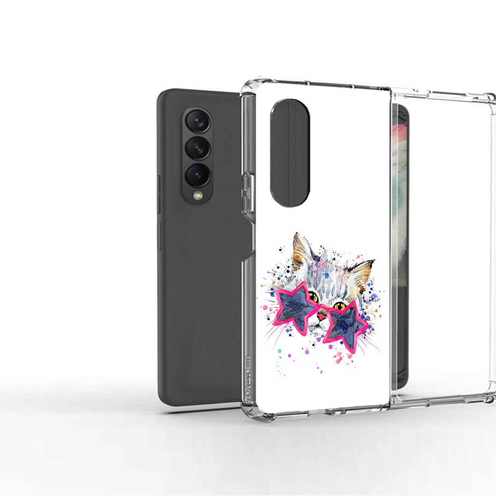 

Чехол MyPads Tocco для Samsung Galaxy Z Fold2 звездные очки, Прозрачный, Tocco