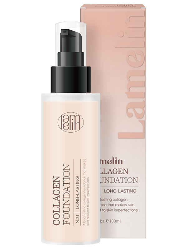 Стойкая тональная основа с коллагеном 21 оттенок Lamelin Collagen Foundation 100 мл 597₽