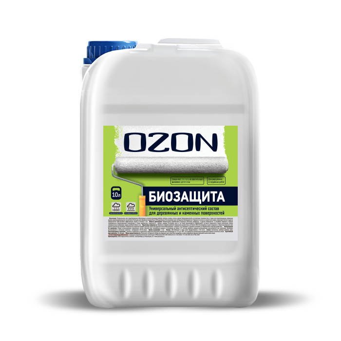 OZON Пропитка-антисептик против плесени и грибка Биозащита для дерева и минеральных пове