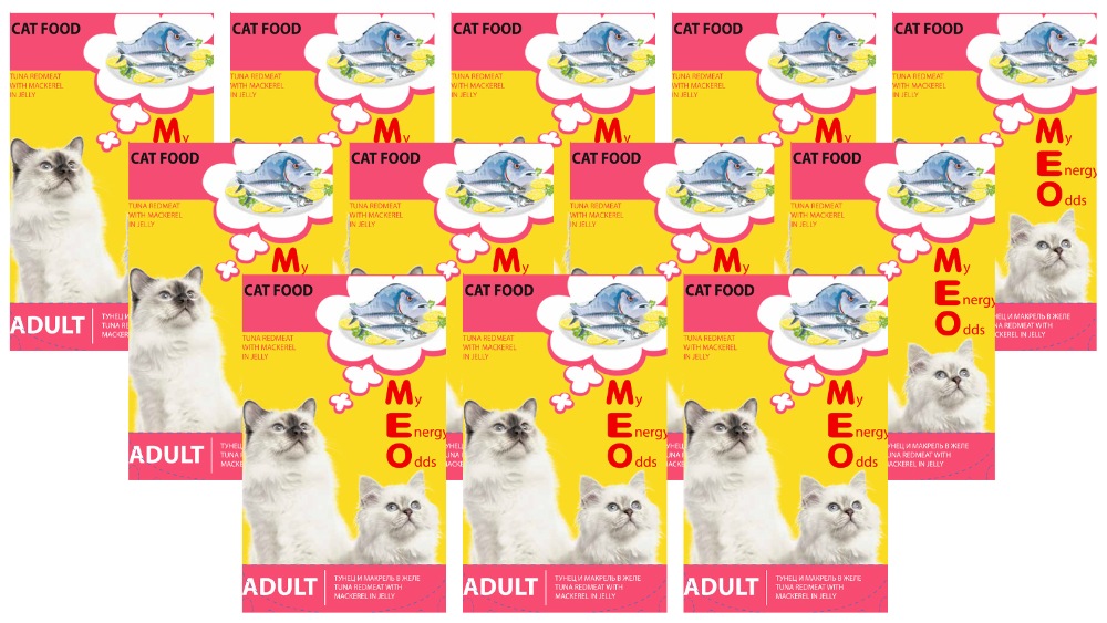 Консервы для кошек Me-O, тунец и макрель в желе, 12 шт по 80 г
