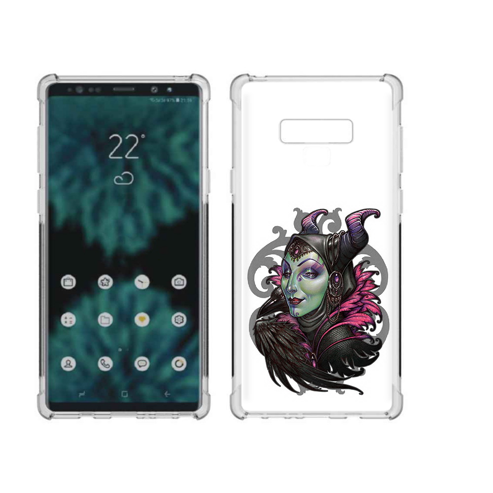 

Чехол MyPads Tocco для Samsung Galaxy Note 9 зеленая девушка с вороном (PT115235.598.357), Прозрачный, Tocco