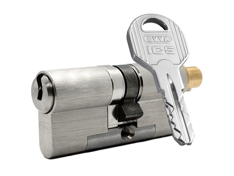 

Цилиндр EVVA ICS ключ-вертушка (размер 56х31 мм) - Никель (5 ключей), Серый