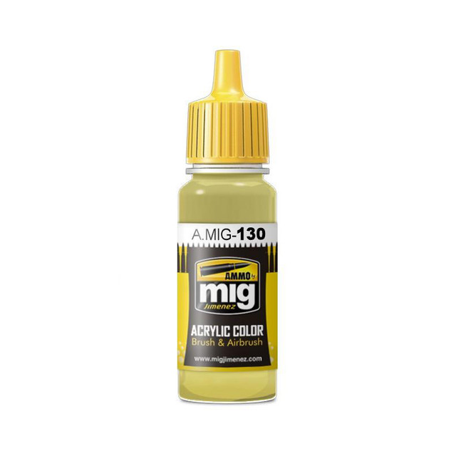 фото Краска акриловая ammo mig faded yellow (выцветший желтый) amig0130