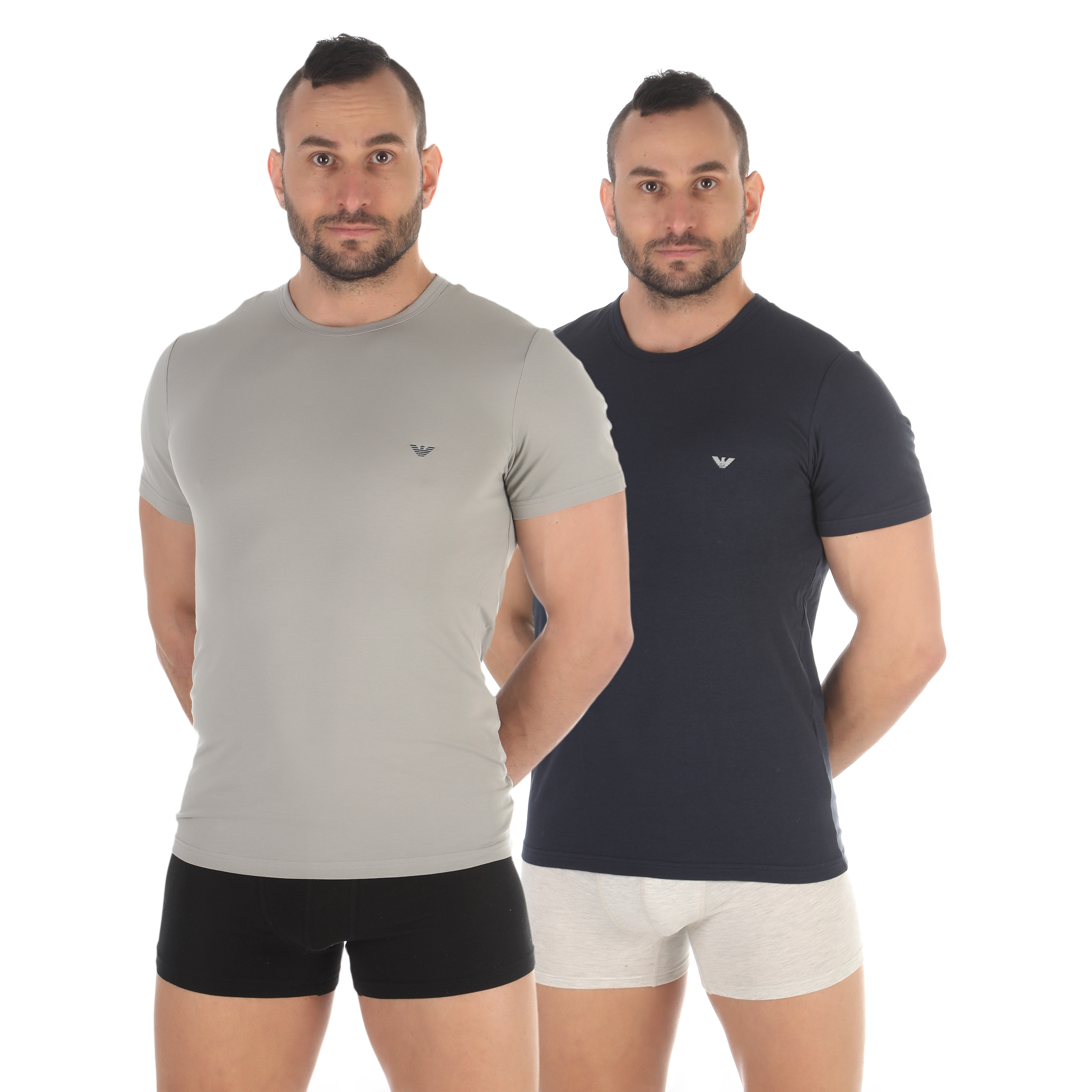 

Комплект футболок мужских Emporio Armani 111267_CC717 серых XL, 111267_CC717