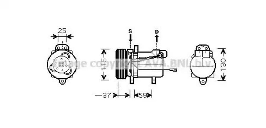 Компрессор кондиционера Suzuki Grand Vitara I/Vitara/Vitara Cabrio 96>03 AVA QUALITY COOLI