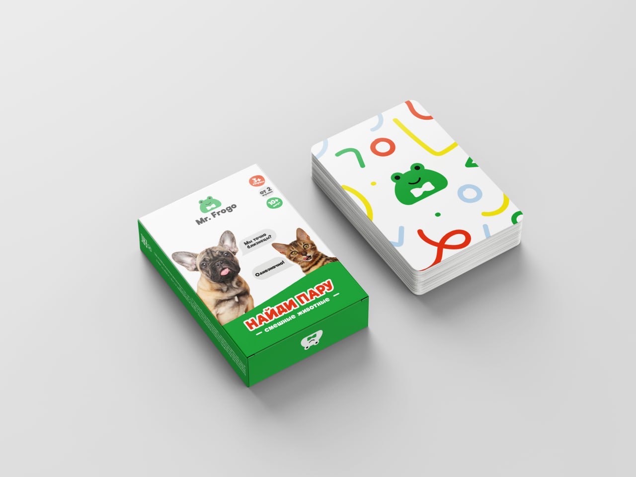 Настольная карточная игра Mr. Frogo Найди пару, животные игра карточная геодом серия найди схвати турбозавры 57 карточек