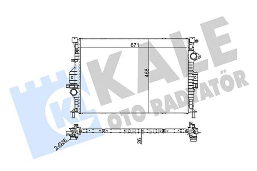 

355800_радиатор системы охлаждения! Ford Mondeo 2.0 TDCi 07> KALE 355800
