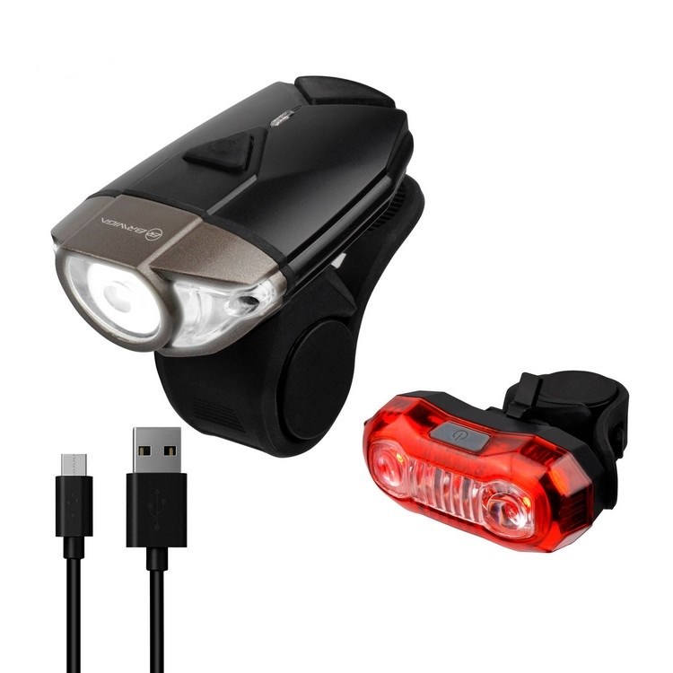 Комплект фонарей Briviga USB bike light set EBL-039EBL-2265A перед 380 лм задний 40 лм 3200₽