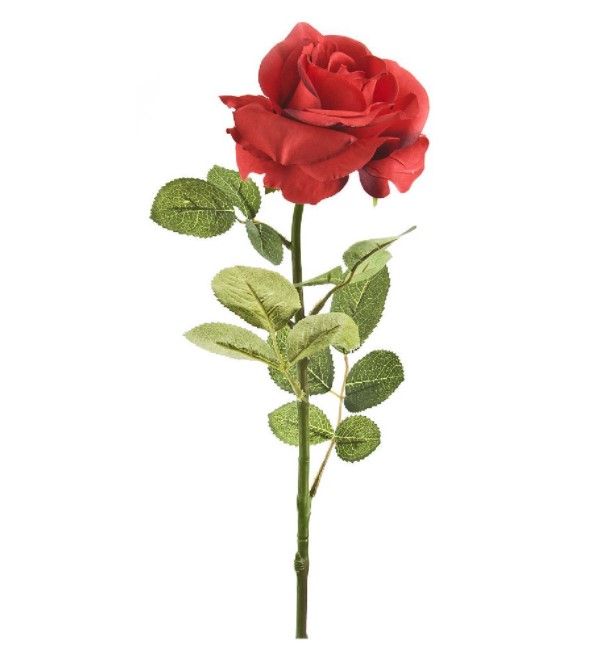 Цветок искусственный Gloria Garden Роза алая на ножке 70 см