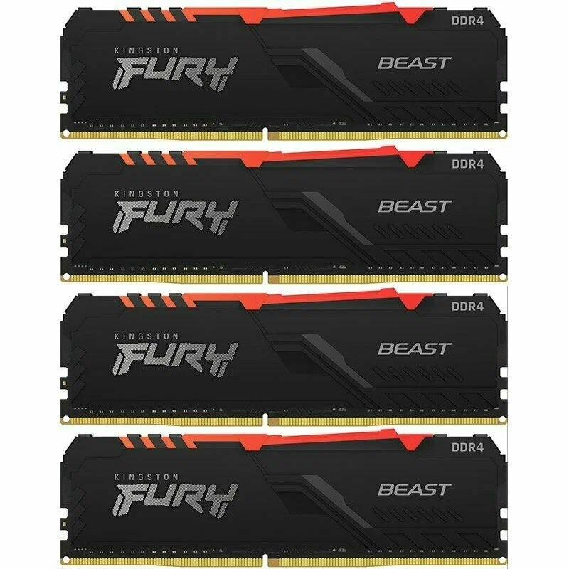 

Оперативная память Kingston Fury Beast RGB Black (KF436C18BBAK4/64)