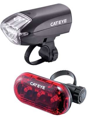 фото Фонарь cat eye комплект hl-el220 black+tl-ld130-r