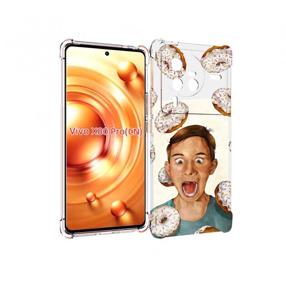 

Чехол MyPads Бешенные-пончики для Vivo X80 Pro, Прозрачный, Tocco