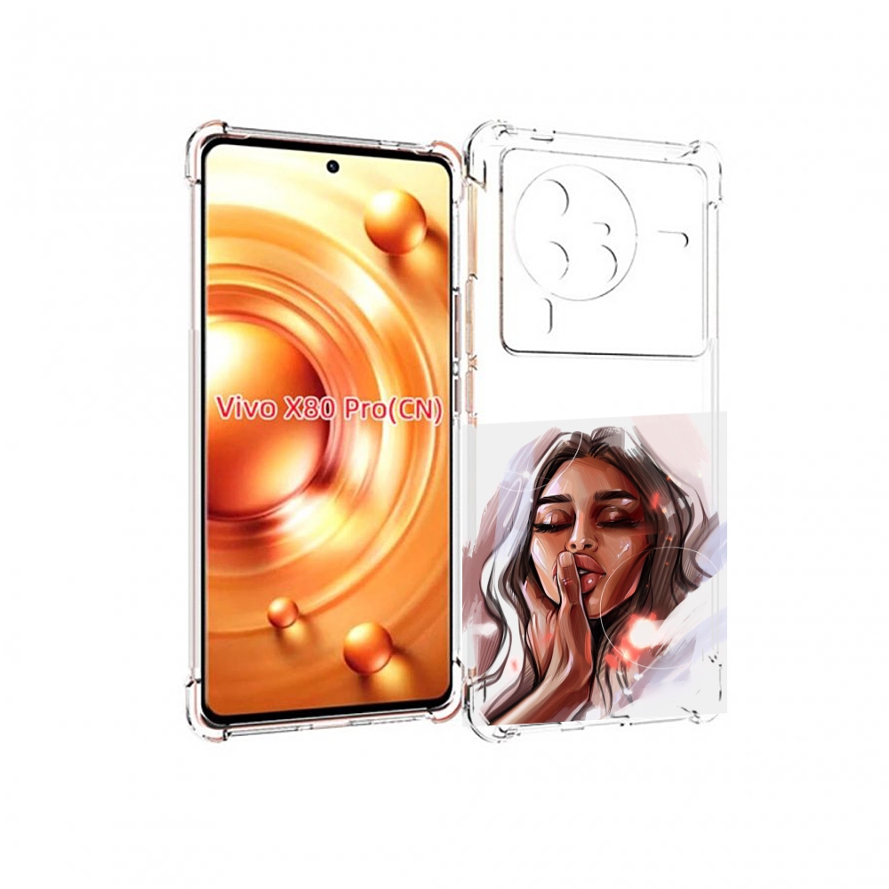 

Чехол MyPads Большие-губы женский для Vivo X80 Pro, Прозрачный, Tocco