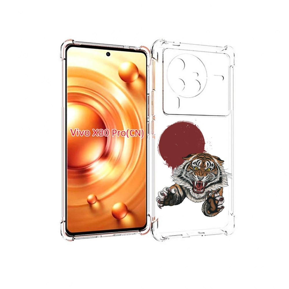 

Чехол MyPads Бросок тигра для Vivo X80 Pro, Прозрачный, Tocco