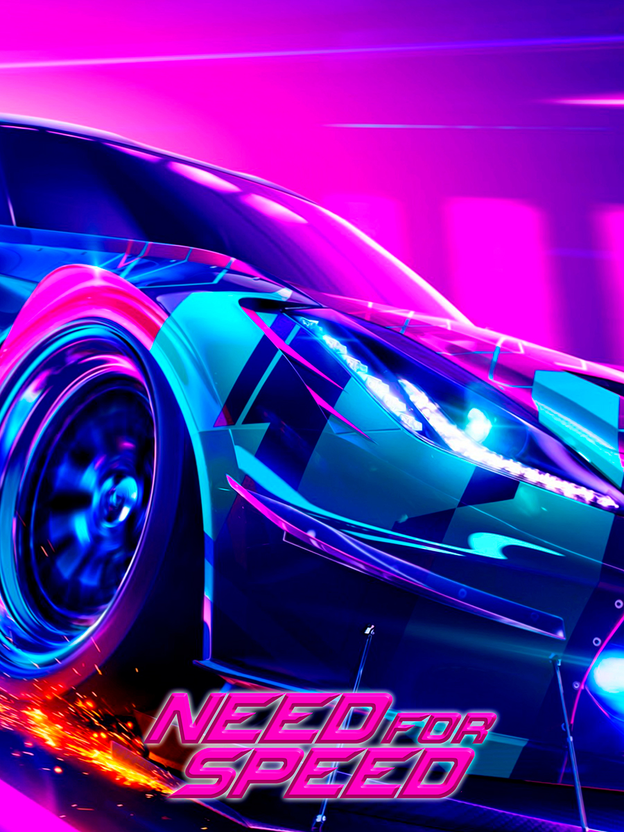 

Постер DRABS А3 need for speed неоновая машина
