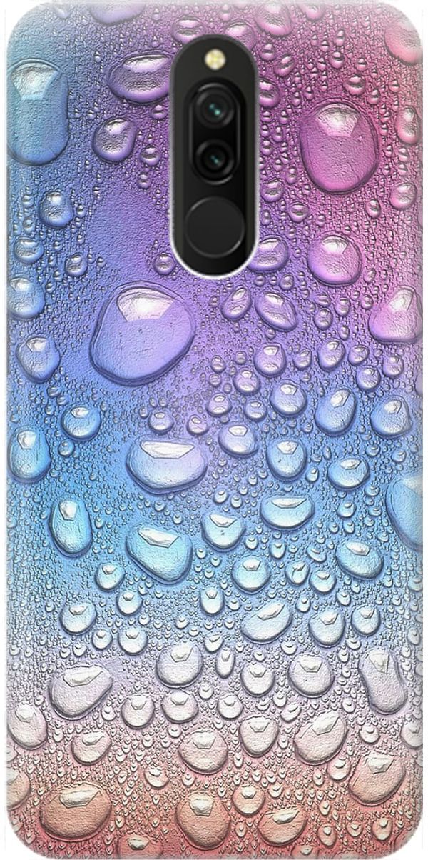 

Силиконовый чехол на Xiaomi Redmi 8 "Множество капель", Синий;фиолетовый, 1611