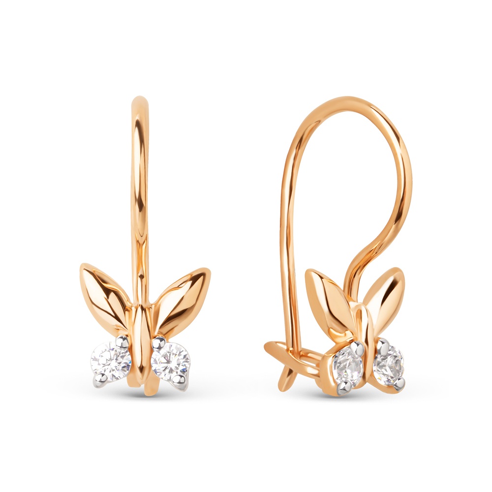

Серьги из золота 585Gold 602002028, фианит, 602002028