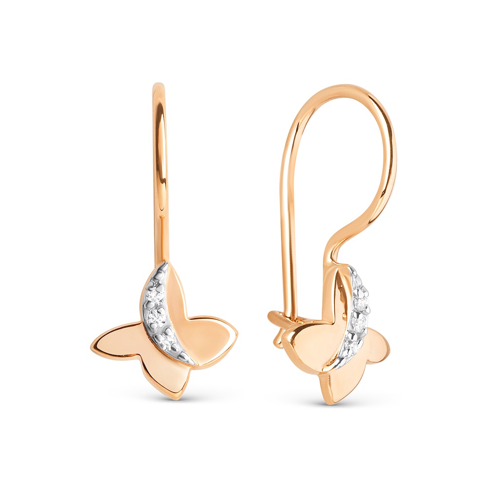 

Серьги из золота 585Gold 602002031, фианит, 602002031