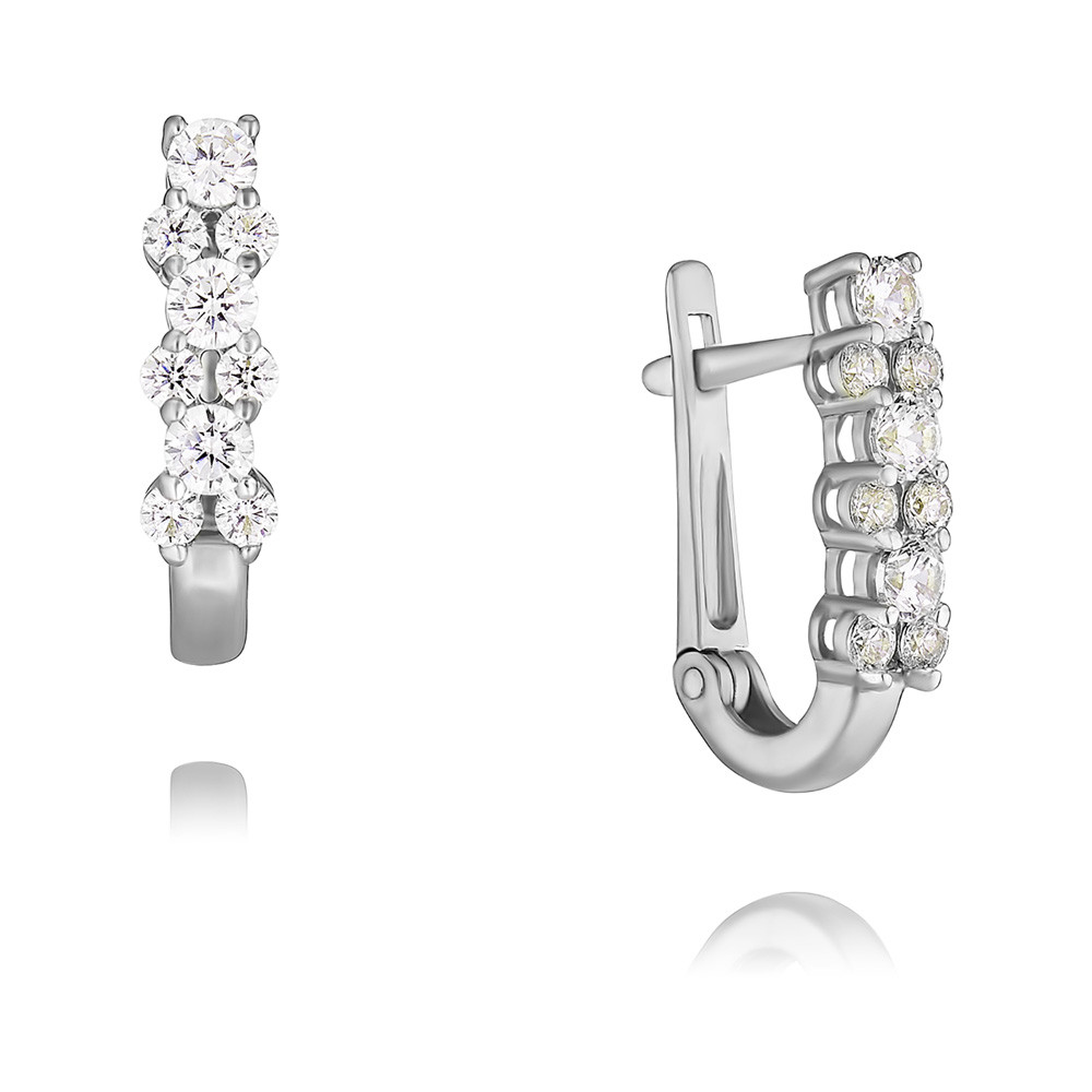 

Серьги из золота AdamaS 2451193/01-А51Д-72, фианит, 2451193/01-А51Д-72