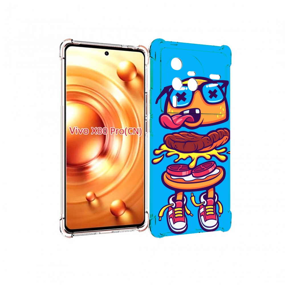

Чехол MyPads Бургер с очками для Vivo X80 Pro, Прозрачный, Tocco